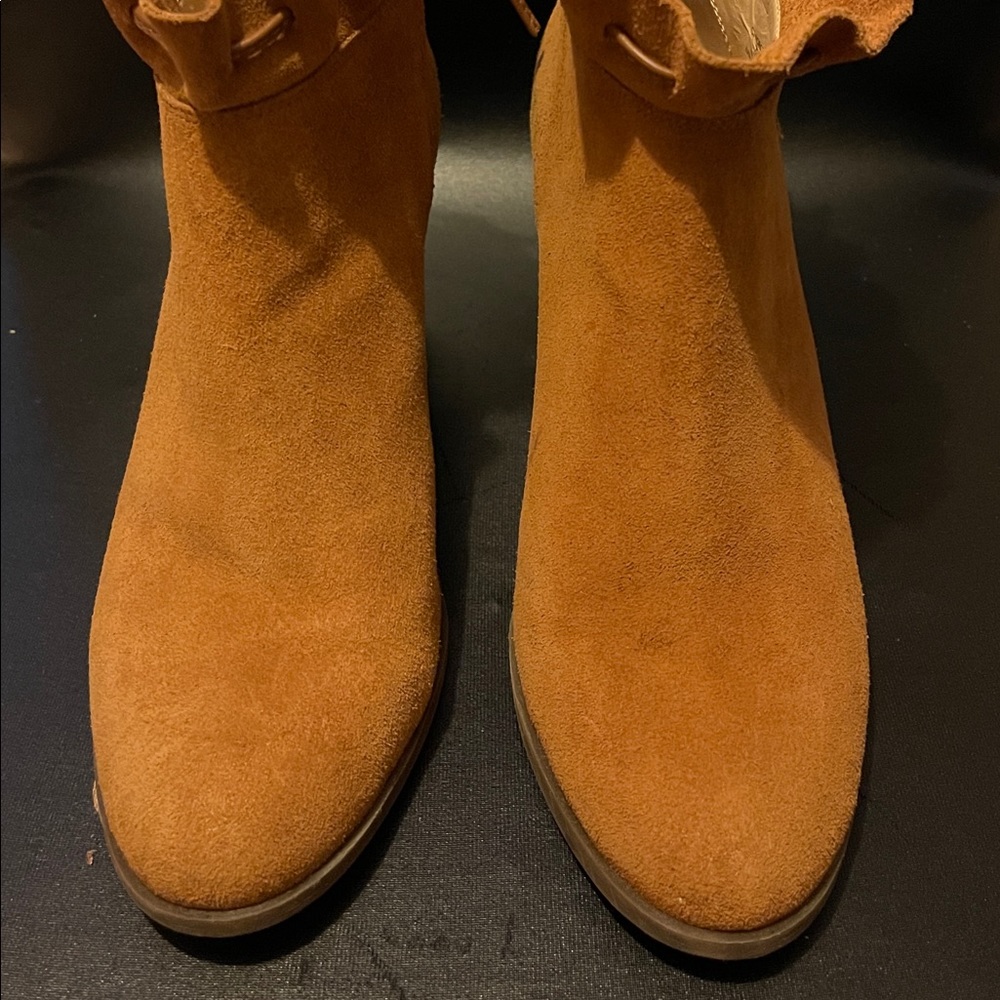 Brown Suede Ankle Booties